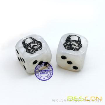 Durable Logotipo Personalizado Grabado Dice Dice de 16 mm